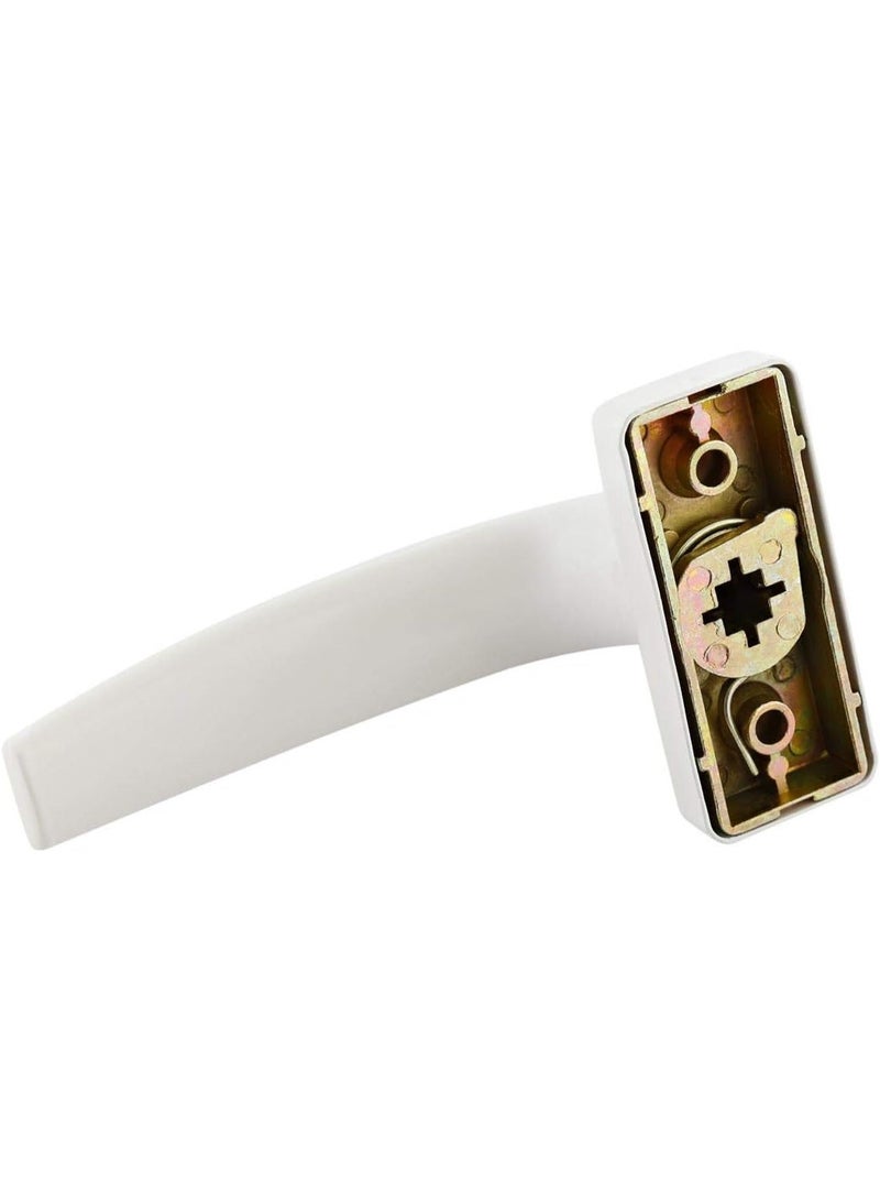 Fixer Premium Aluminium Door Handle Set – White & Black, 1 Pair with 2-Hole Fixing - Image 5